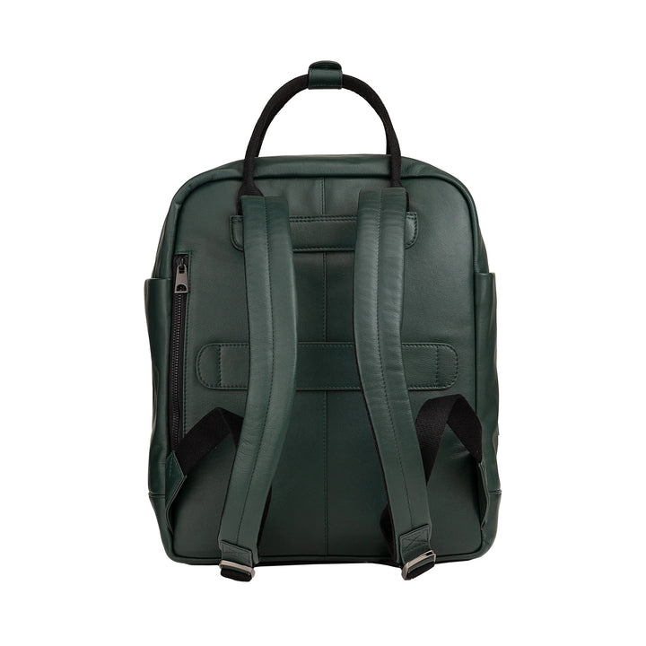 DUDU Mochila de Piel para Hombre y Mujer - Elegante y Espaciosa Mochila Casual Unisex, 19 Litros, con Bolsillo Frontal y Compartimento para Tablet, Perfecta para Trabajo, Viajes y Tiempo Libre