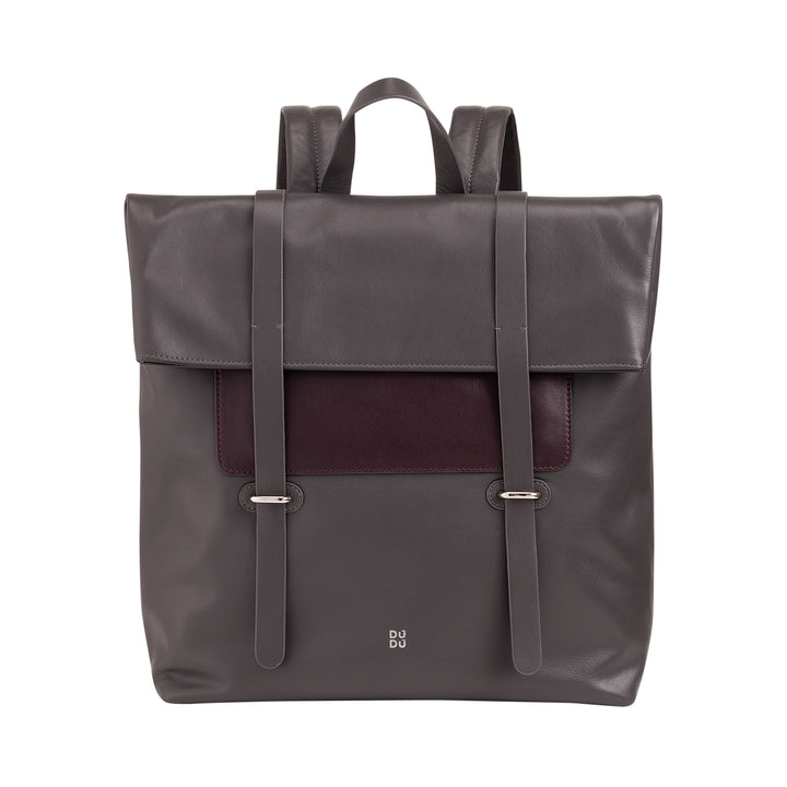 DUDU Bunter Lederrucksack für Männer und Frauen, großer weicher Rucksack, 14 l, viele Taschen, lässiges Sportdesign