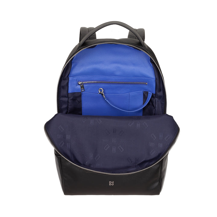 DuDu Sac à dos pour hommes en cuir multicolore, sac à dos pour femmes design doux coloré avec poche antivol