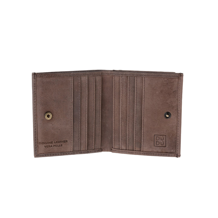 Portefeuille Vintage en cuir pour hommes avec porte-monnaie DuDu