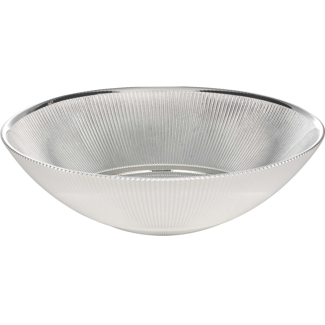 Argennesi glass bowl Canneté 28cm silver 1.753164