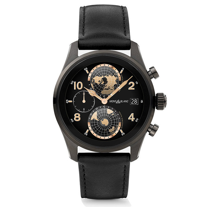Montblanc Smartwatch Clock Summit 3 42mm titanium en rubberen band 129267