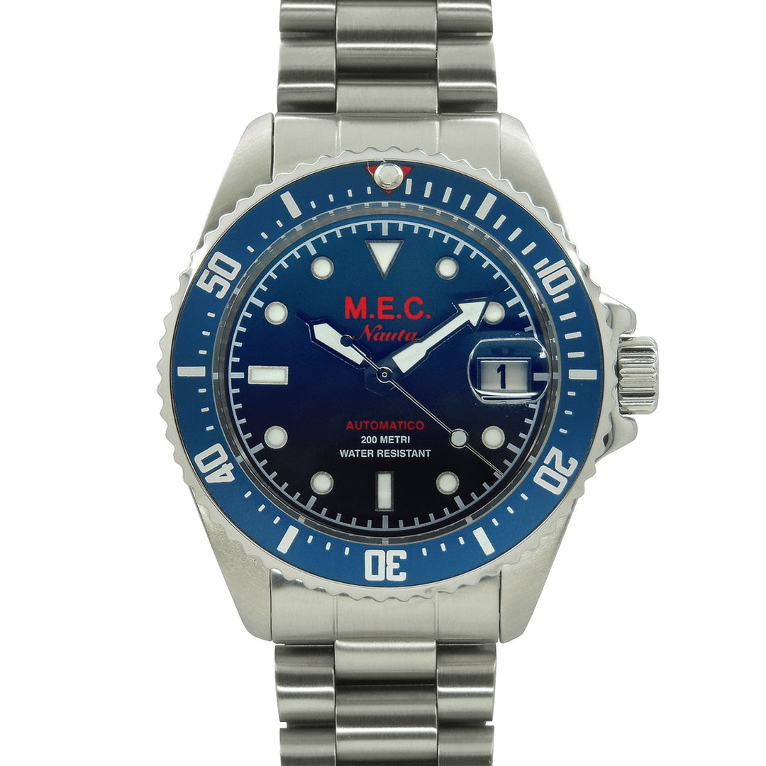 M.E.C. Nauta BL 40mm horloge automatisch blauw staal nauta bl (21)