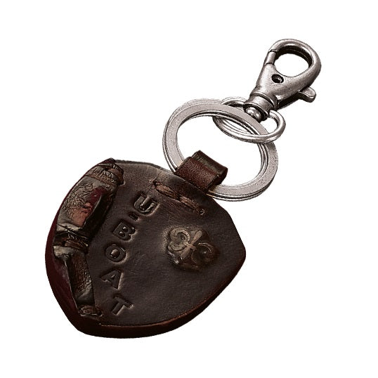 U-BOAT Crocodile leather key ring silver 4948