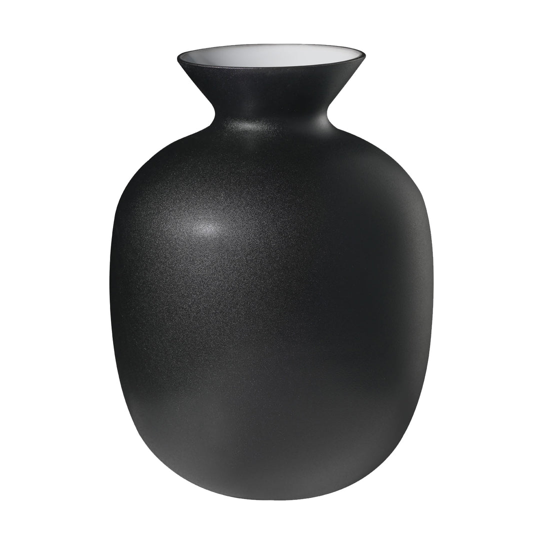 ivv vase Rialto Moyen H.24cm noir décor éclipse 8568.3