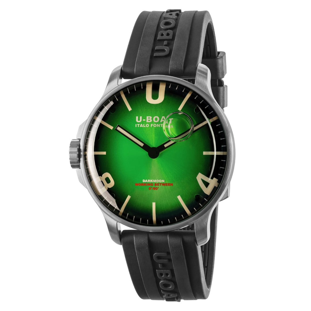Reloj U-BOAT Darkmoon Green SS Soleil 44mm acero de cuarzo verde 8702-B