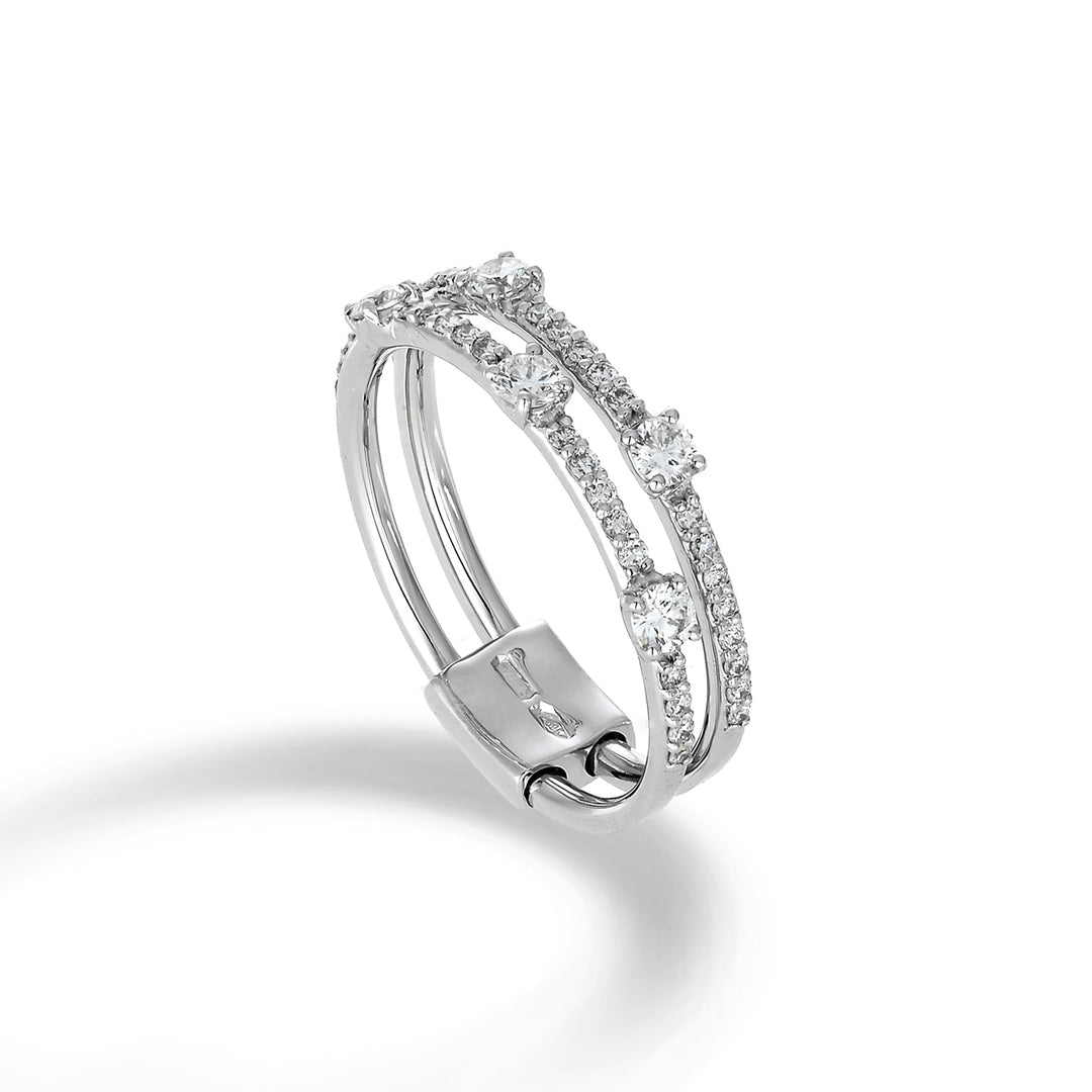 Archivos de diamante de tenis 2 anillo de anillo multifila