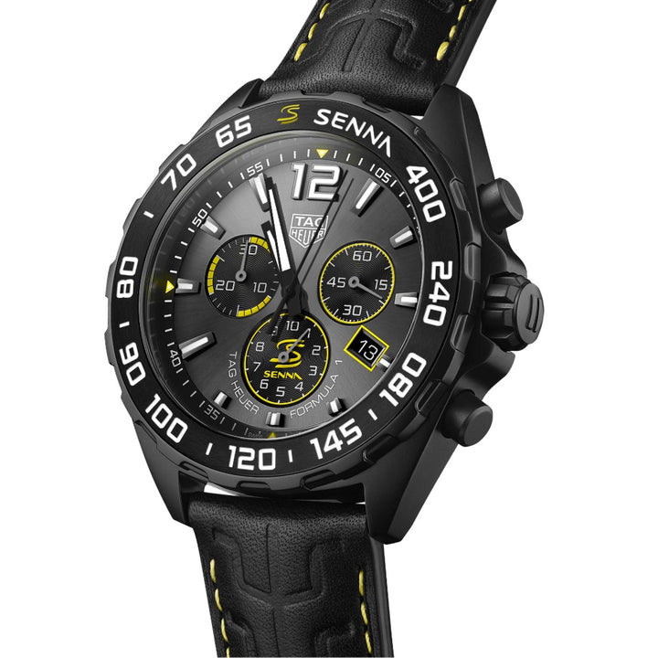 Tag Heuer Clock Formule 1 x Senna 43mm grijs kwarts staalafwerking PVD Black Caz101aj.fc6487
