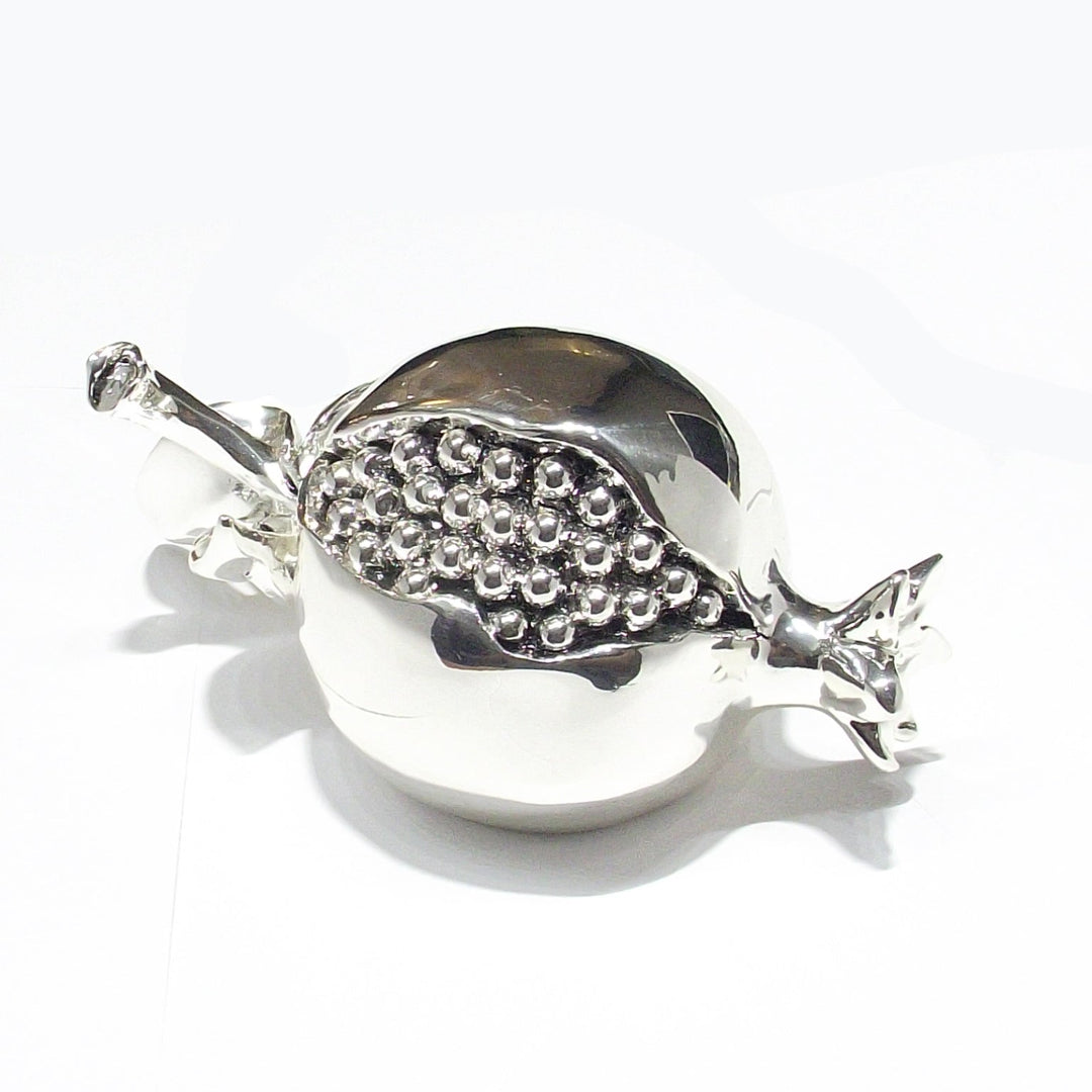 Soberanos de granada con hoja de resina 12 cm laminado plata R 15097