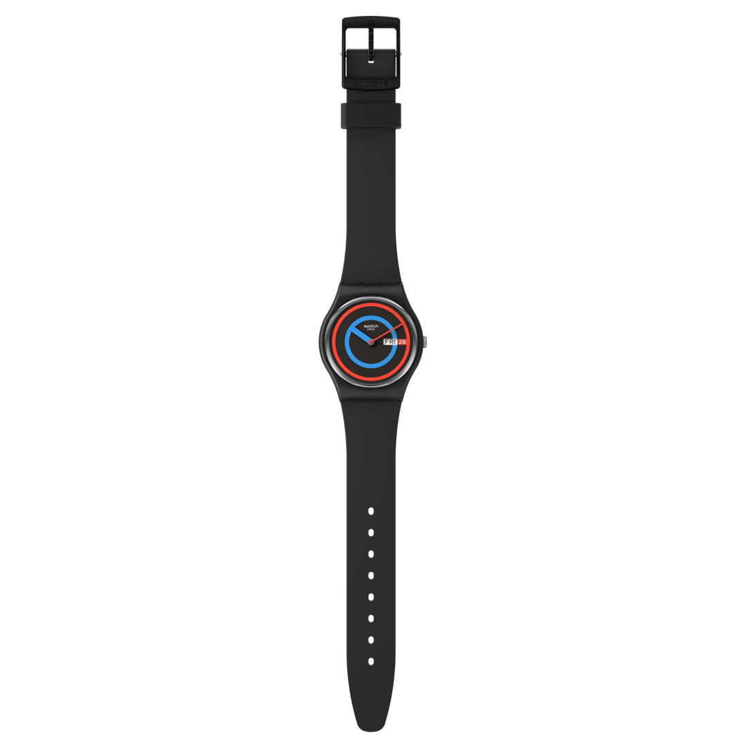 Swatch orologio CIRCLING BLACK Originals Gent Biosourced 34mm SO28B706