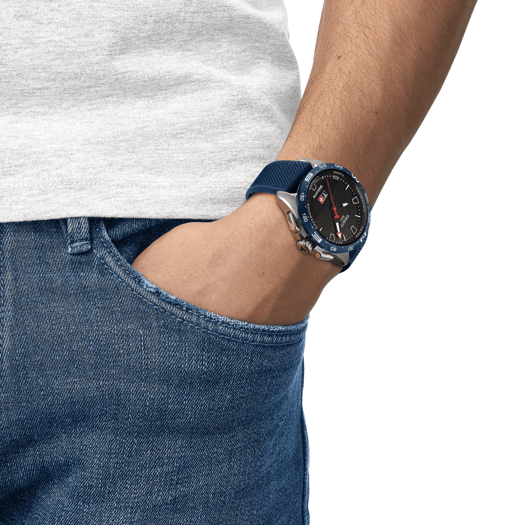 Tissot horloge Smartwatch t-t-t-touch connect Solar Blue T121.420.47.051.06