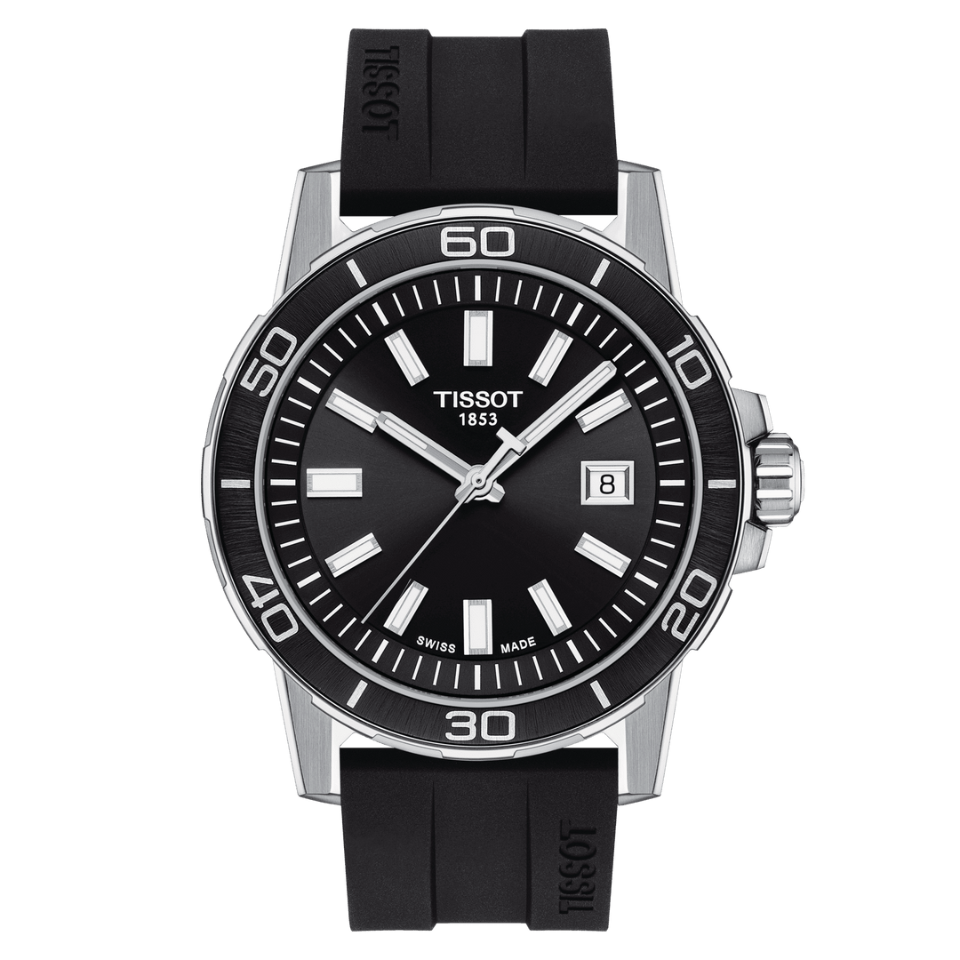Tissot orologio Supersport Gent 44mm nero quarzo acciaio T125.610.17.051.00
