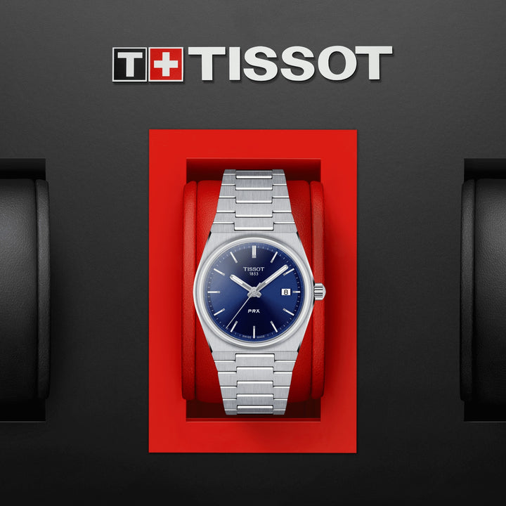 Reloj Tissot PRX 35mm azul de acero de cuarzo T137.210.11.041.00