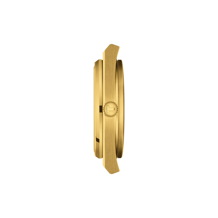 Tissot Clock PRX 39,5 mm Champagne Quartz Steel Finish PVD Gold Gold T137.410.33.021.00