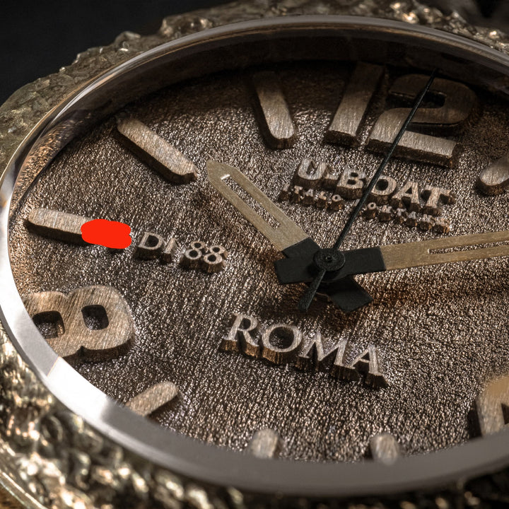 U-boot Rome Bronze Clock Limited Edition 88 Specimens 45 mm Automatisch bronzen bronzen bronzen brons