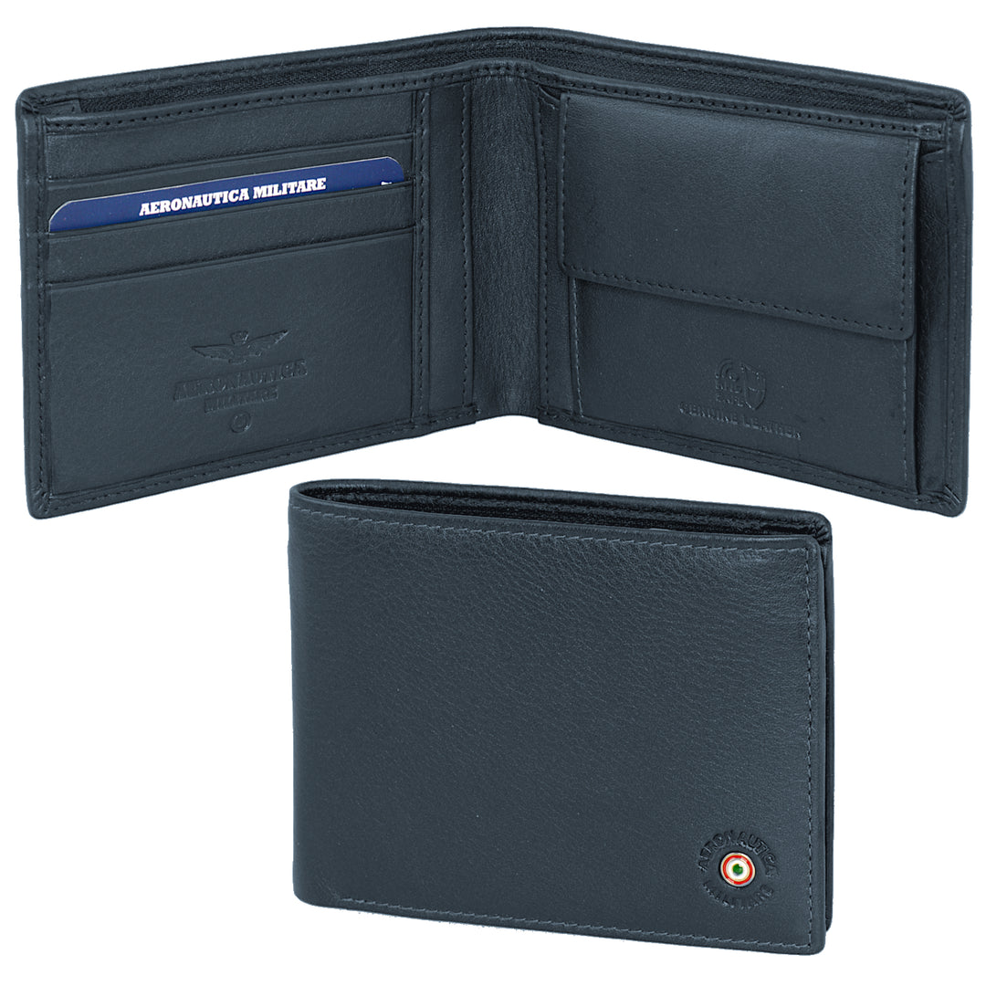 Luchtmachtleren portefeuilles met creditcards AM132-BL Creditcards