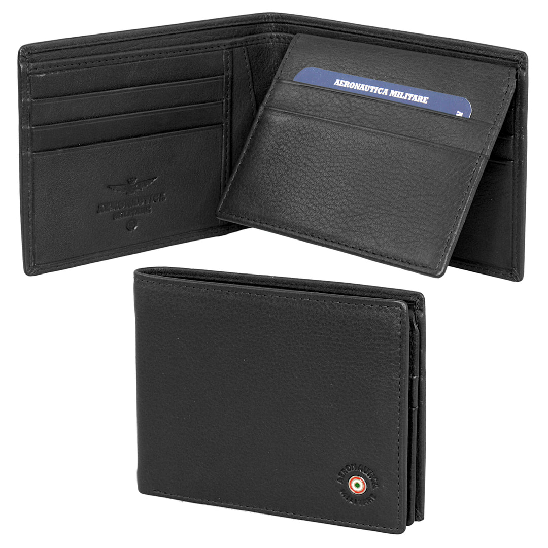 Aeronautica Militare Portafoglio Plate in pelle carte di credito con divisorio AM133-NE