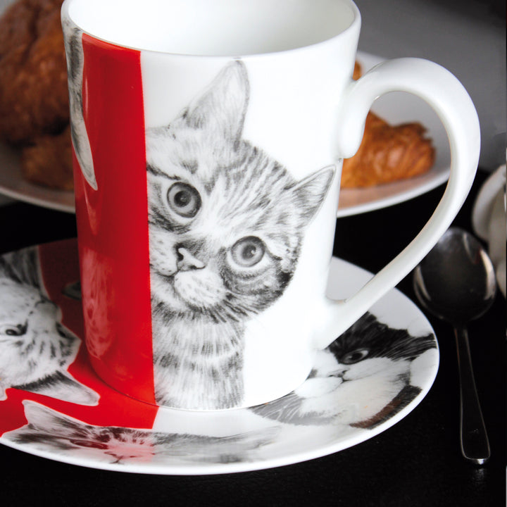 Tait ⁇  mug Cats Best Friends colección porcelana fine bone china 14-1-4 CATS