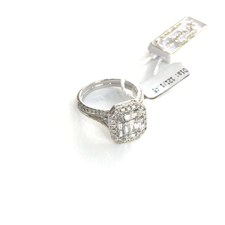 Bianco Milano anello in oro bianco 18kt 6,2g e 121 diamanti totale 1,48 ct AN.13150202 - Gioielleria Capodagli