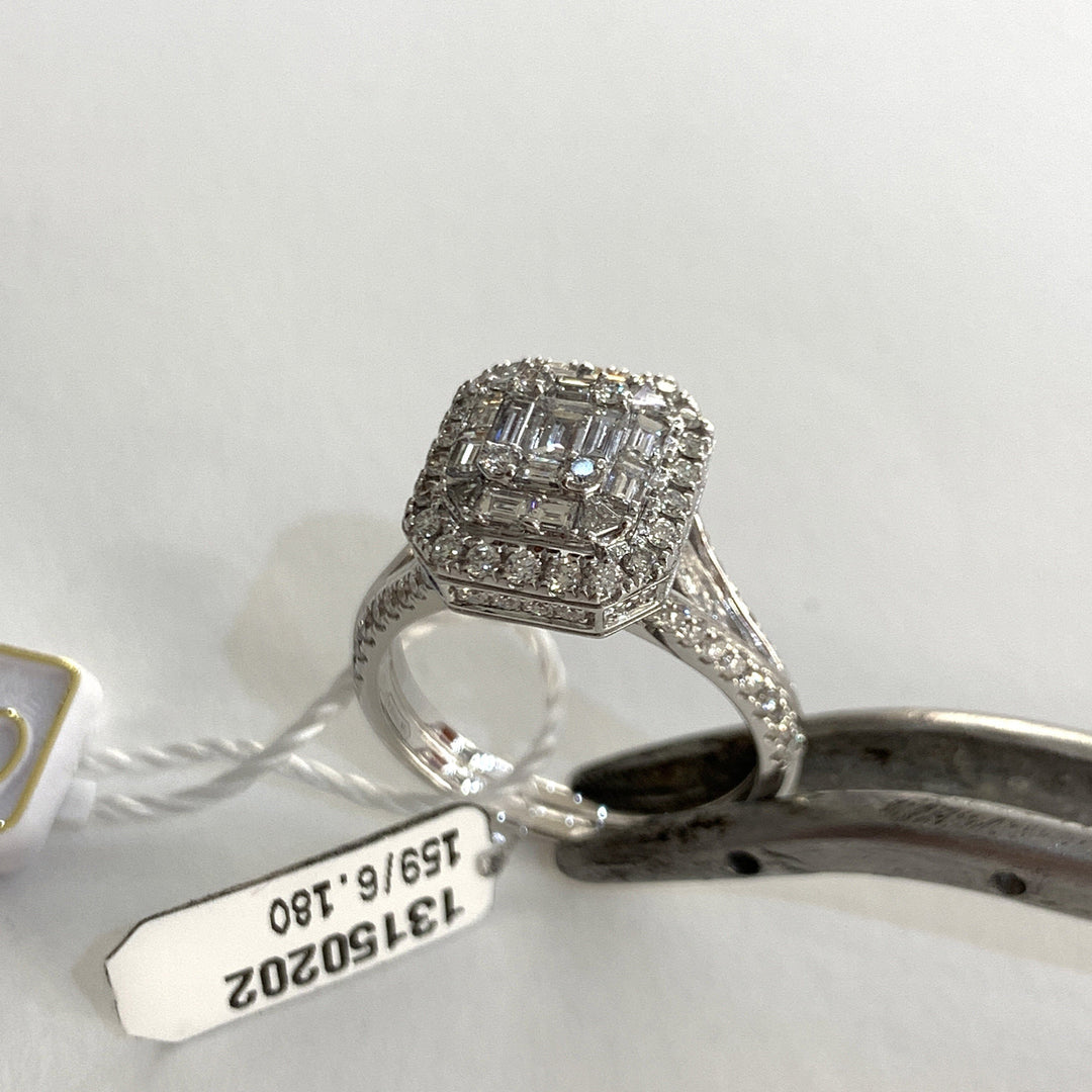 Bianco Milano anello in oro bianco 18kt 6,2g e 121 diamanti totale 1,48 ct AN.13150202 - Gioielleria Capodagli