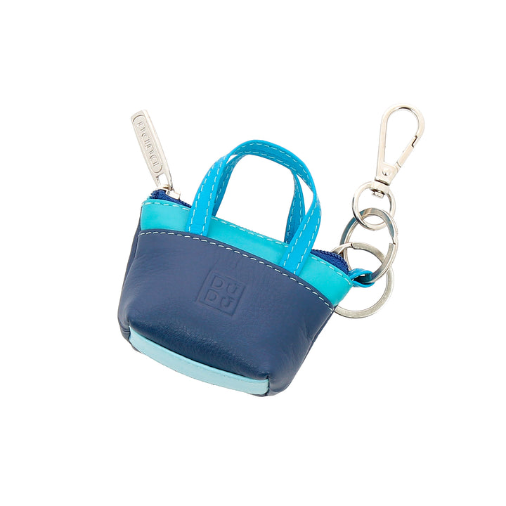 DuDu Türhandtaschen -Türhalter in farbenfrohen Leder mit Reißverschlusszeihzahn und Carabiner