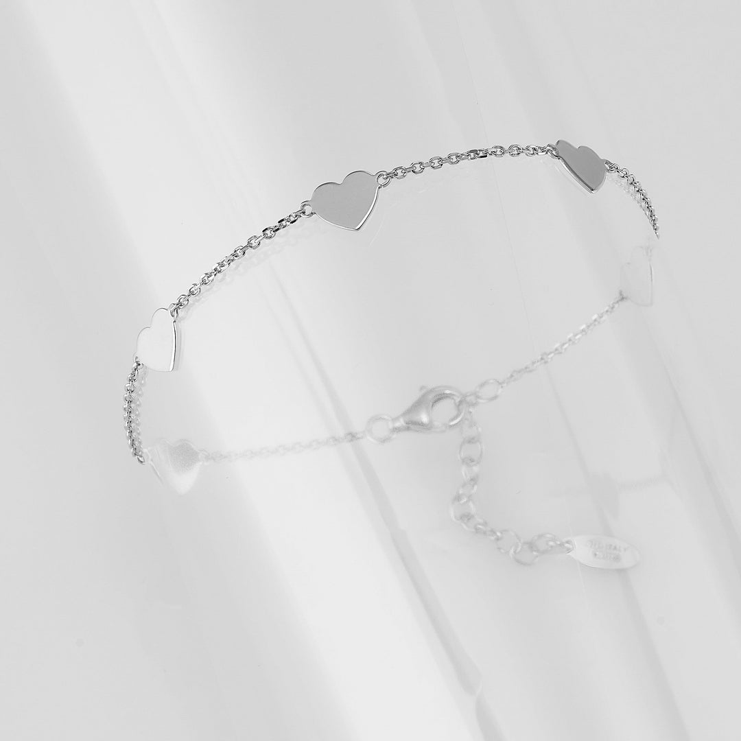 Capodagli bracciale 5 Cuori argento 925 CPD-BRA-ARG-0003-B - Capodagli 1937