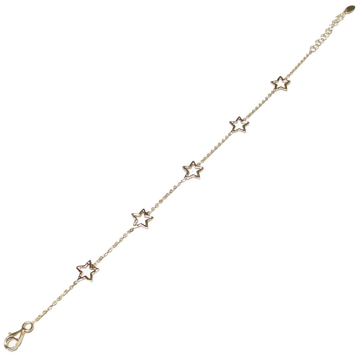 Capodagli bracciale 5 Stelle a filo argento 925 finitura PVD oro giallo CPD-BRA-ARG-0002-G - Capodagli 1937