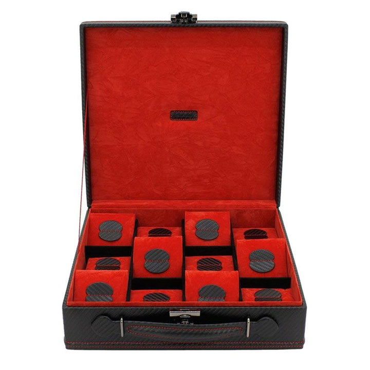 Friedrich23 bedruckte Uhrenbox für 12 Plätze Schwarz 32054-2 - Capodagli 1937