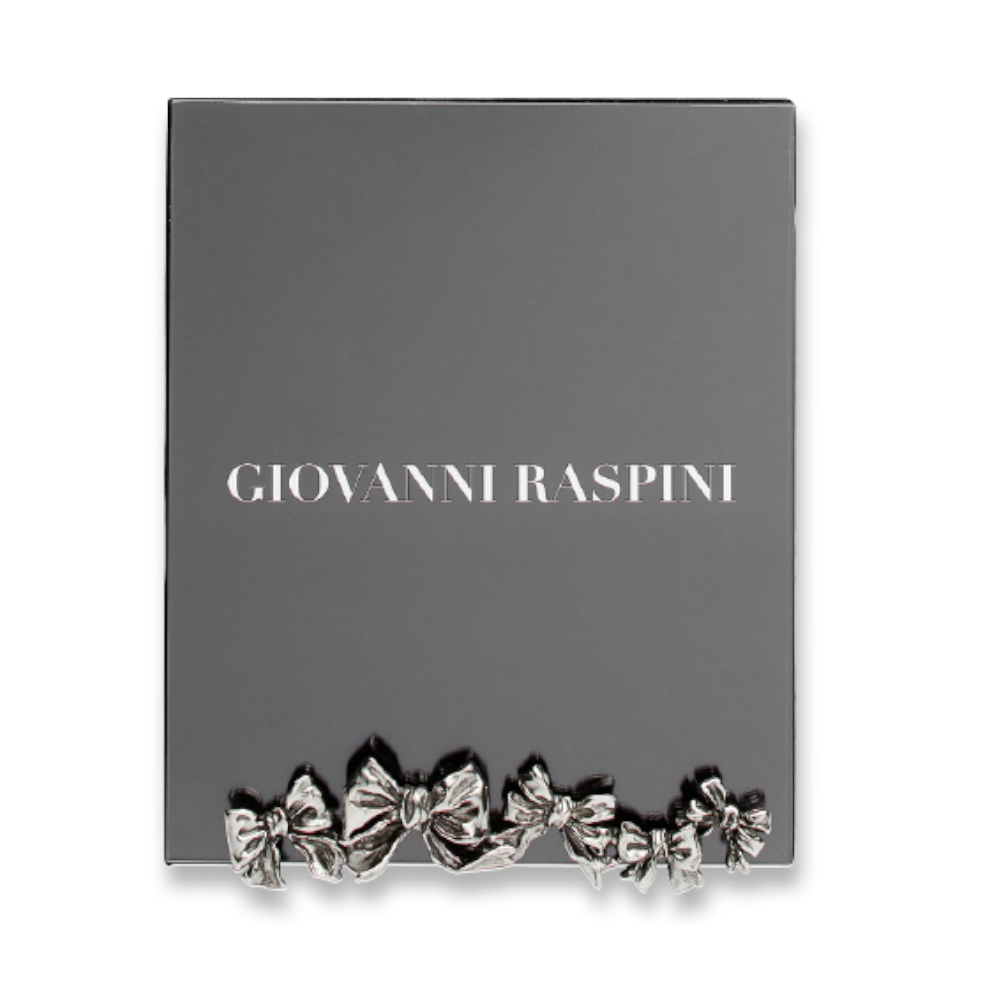 Giovanni Raspini Glass Bows 16x20cm White Bronze B0686