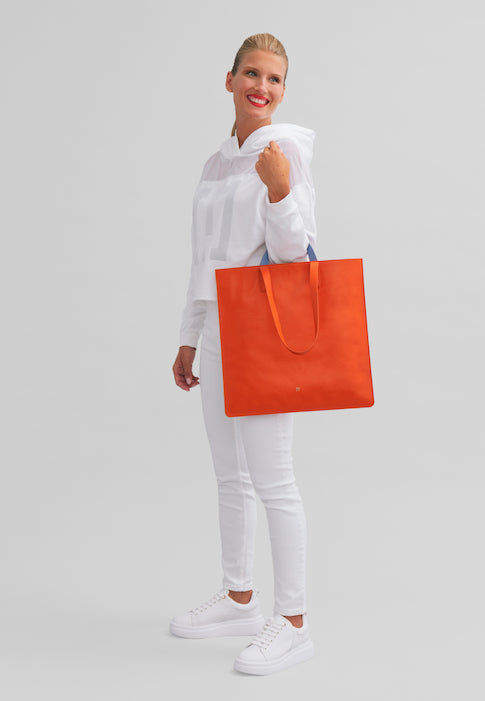 DUDU Women's Large Soft Bag, Colored Leather Shopping Tote Bag, Double Handles, Elegant Shoulder Bagage, Capacity Handbag