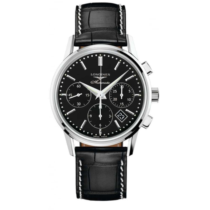 Longines orologio The Column Wheel Chronograph 40mm nero automatico acciaio L2.749.4.52.0 - Gioielleria Capodagli