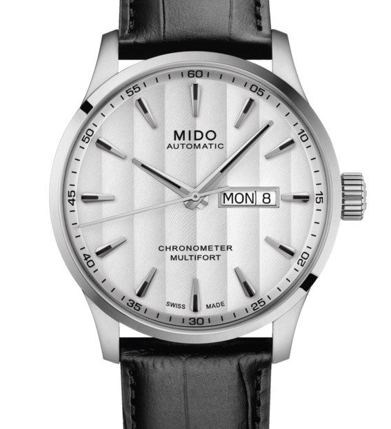 Mido orologio Multifort Chronometer 1 COSC 42mm bianco automatico acciaio M038.431.16.031.00 - Gioielleria Capodagli