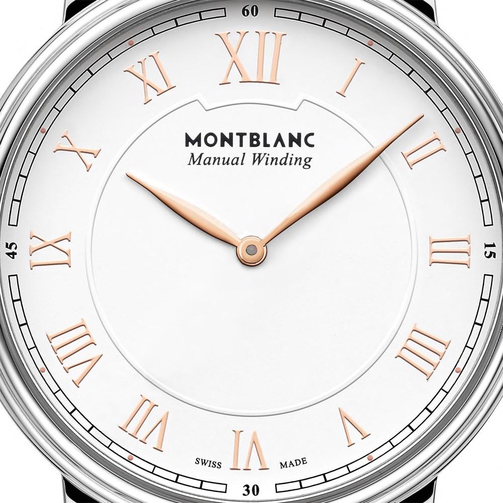 Reloj Montblanc para hombre Tradition Cuerda manual 40 mm correa de piel negra 119962 - Gioielleria Capodagli