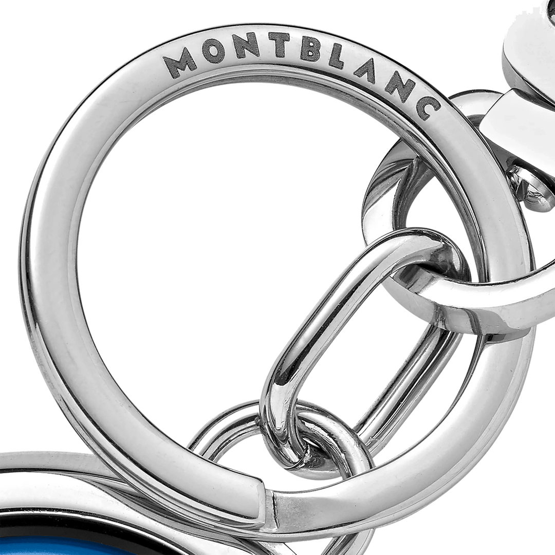 Porte-clés Montblanc avec emblème rotatif Meisterstück bleu 128743 - Capodagli 1937