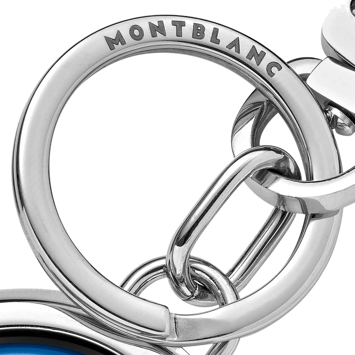 Porte-clés Montblanc avec emblème rotatif Meisterstück bleu 128743 - Capodagli 1937