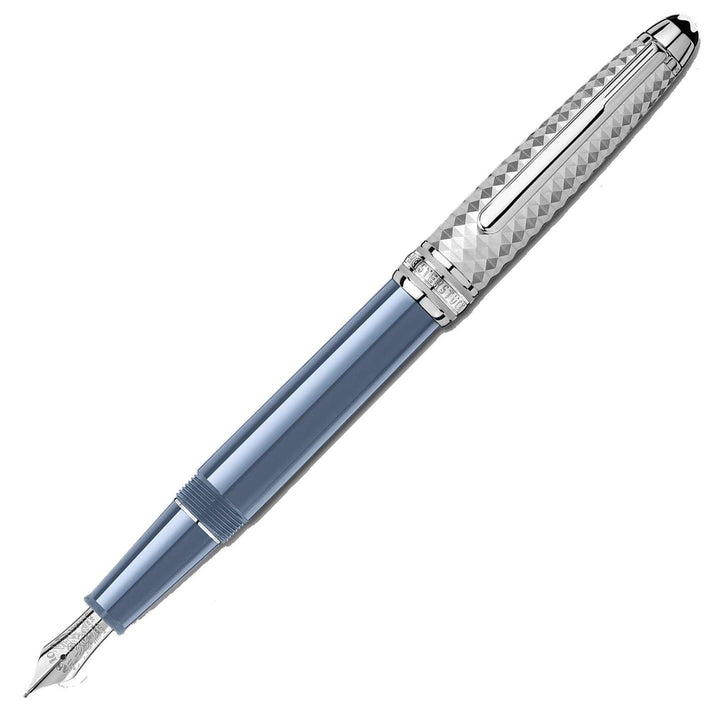 Montblanc stilografica Meisterstück Glacier Doué blu punta M 129403 - Capodagli 1937