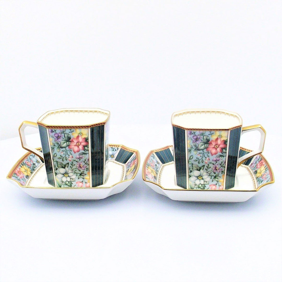 Narumi servizio 2 tazzine da caffè porcellana Bone China finiture oro A/SMA307 - Gioielleria Capodagli