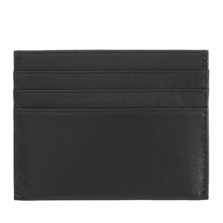 Nuvola Leather Porte-cartes de crédit Hommes Femmes Slim Pocket en cuir souple Nappa avec 6 poches porte-cartes