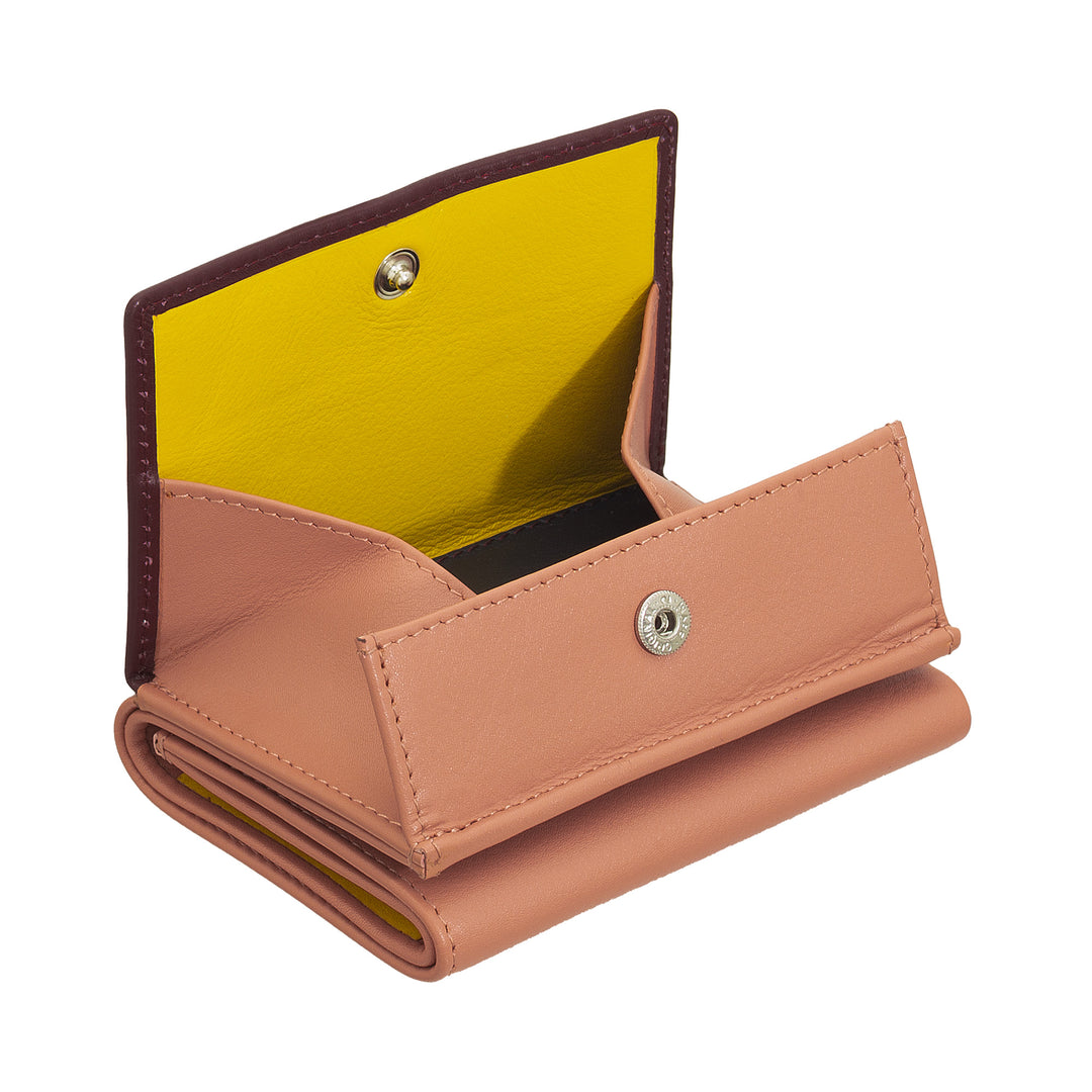 DUDU Men's Small Leather Wallet, Women's Wallet, Compact Design with Coin Wallet Banknotes and Cards