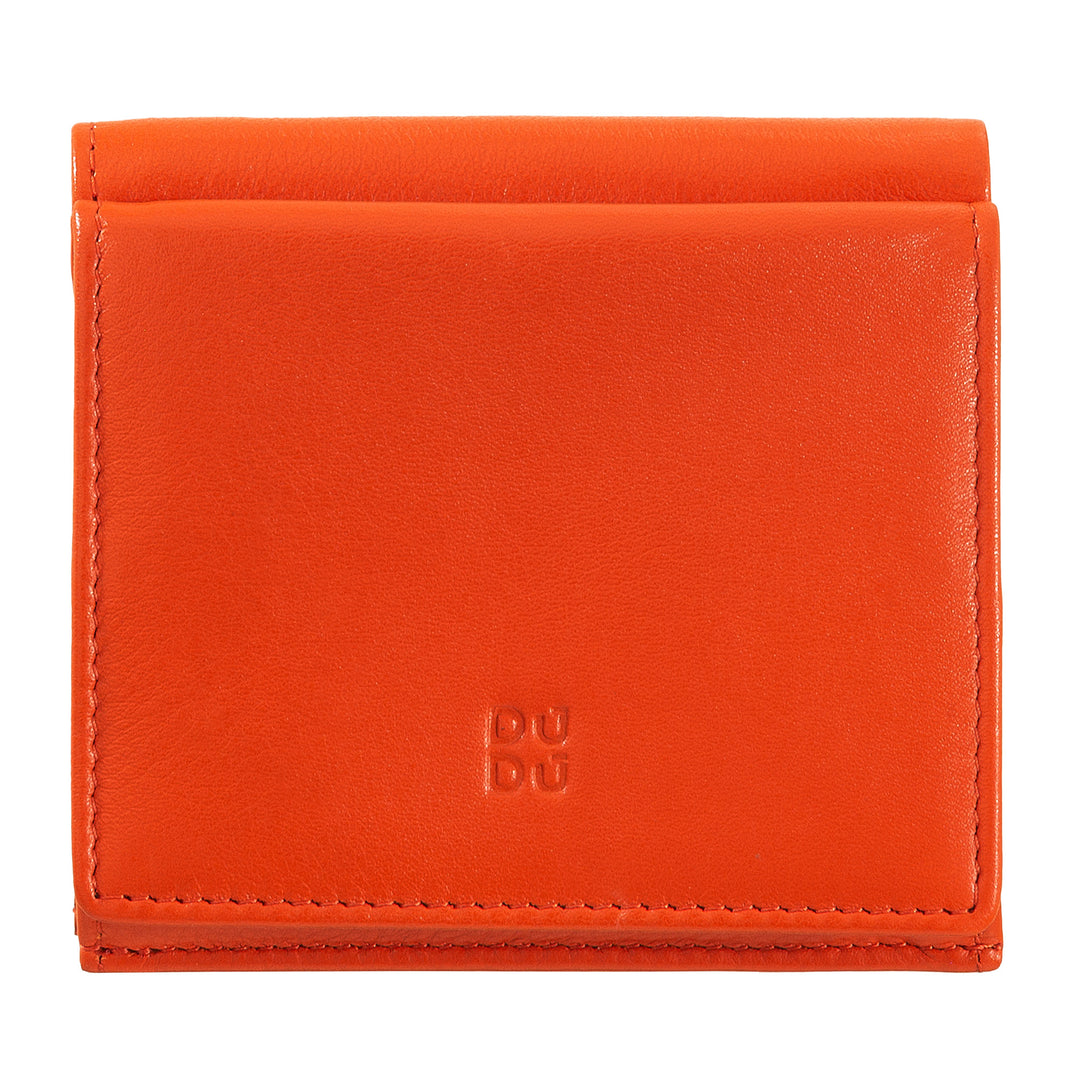 DuDu RFID mehrfarbige Leder -Brieftaschenkarten und Münzen