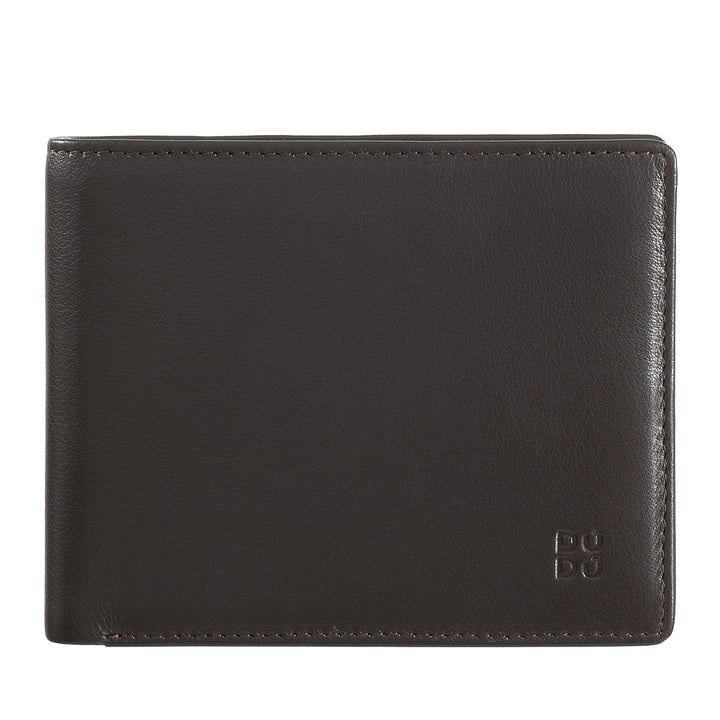 DUDU Men's RFID Leather Colorful Nappa Wallet with Coin Wallet and Card Holder