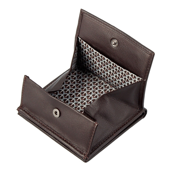 Portafolio de cuero Nuvola Pequeño cuero de cuero Nappa con soporte de cabina y soporte para tarjetas
