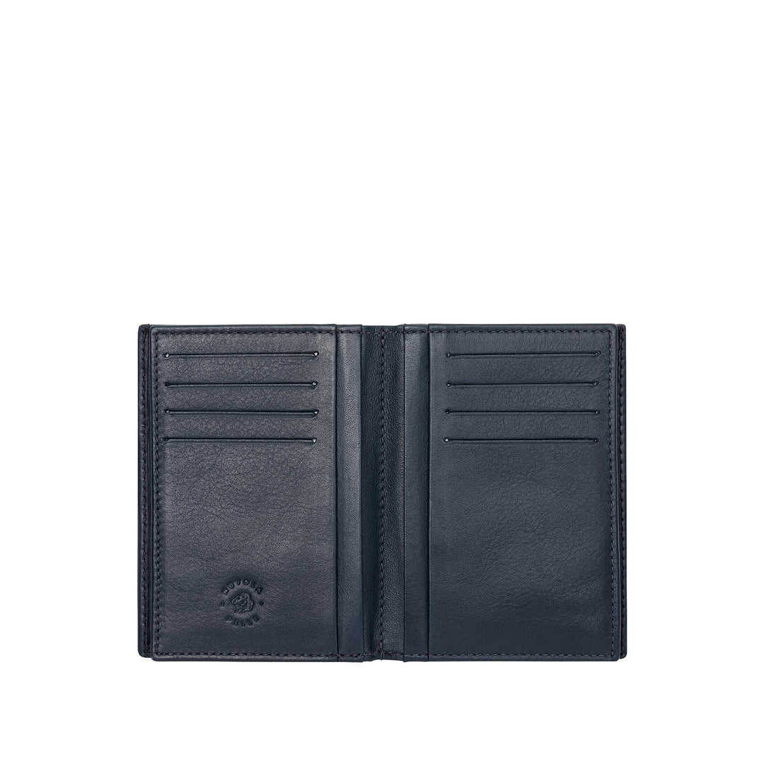 Nuvola leather wallet for men in real vertical nappa leather from 16 courses