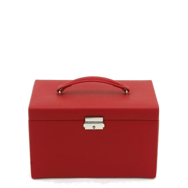 Friedrich23 jewelry box with handle and 3 drawers Red 23256-40 - Capodagli 1937