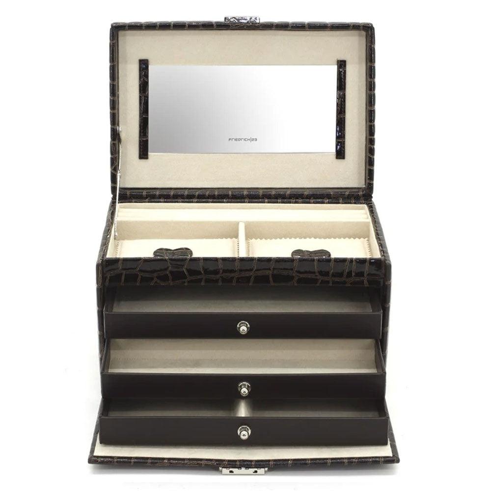 Boîte à bijoux Friedrich23 avec imprimé noix de coco Marron Foncé 23254-34 - Capodagli 1937