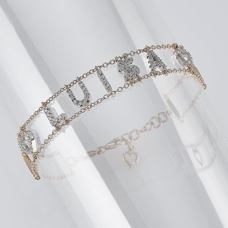 Sidalo bracciale Luisa Cuore oro rosa e bianco 18kt diamanti SI 0002 BR - Capodagli 1937