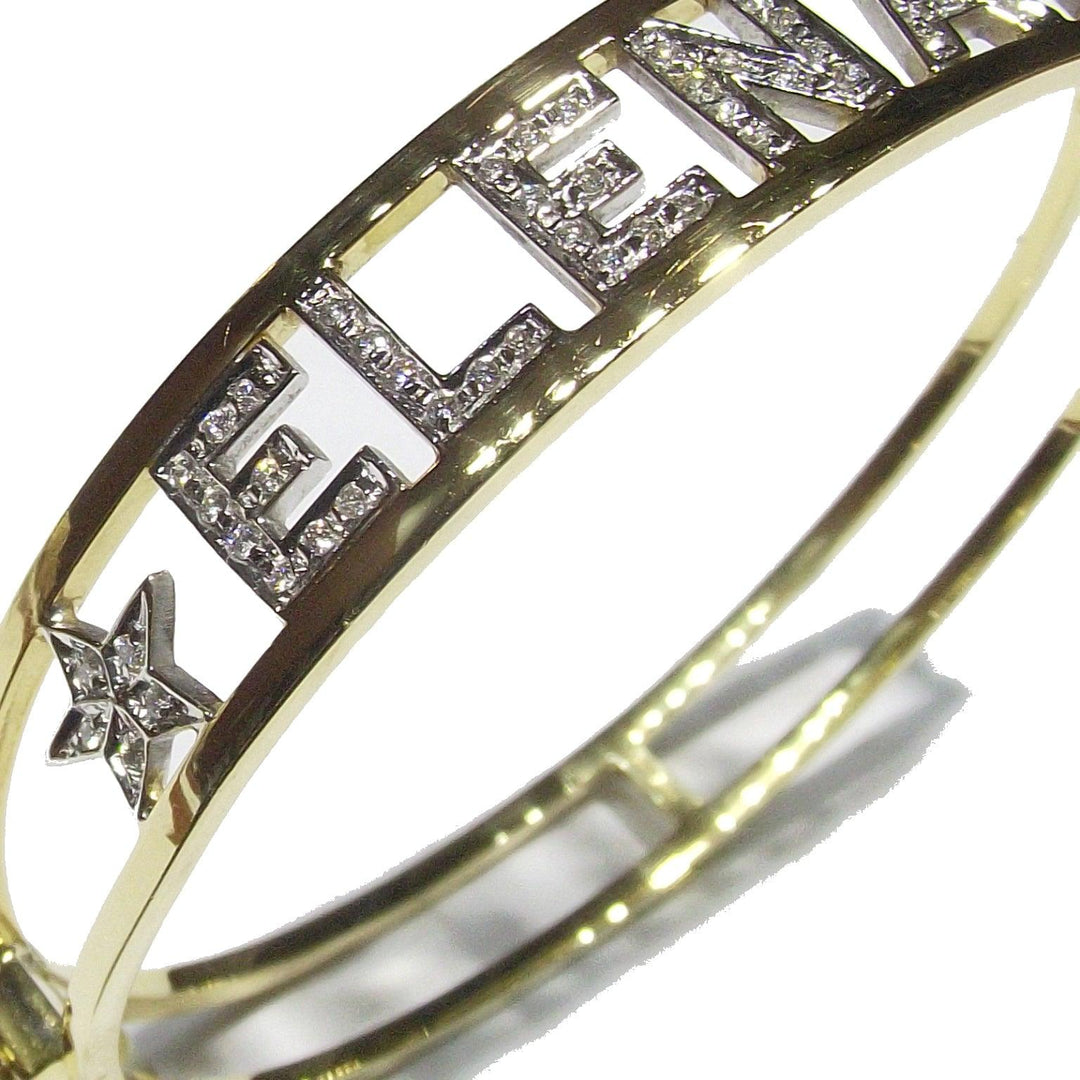 Sidalo bracciale rigido Elena oro giallo e bianco 18kt diamanti 0055BR - Capodagli 1937