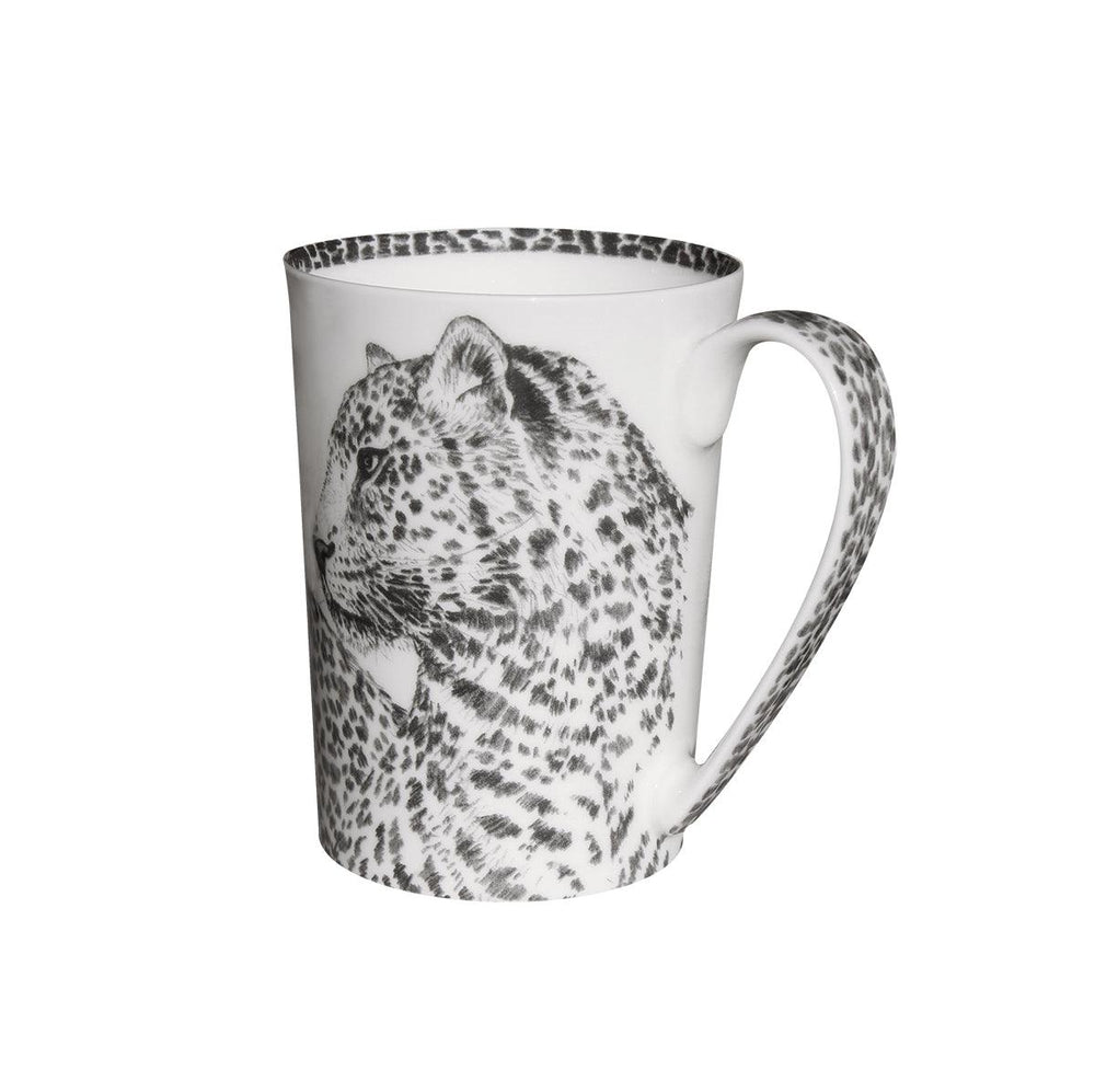 Taitù mug cup with lid leopard Wild Spirit fine porcelain bona china 12-1-4-A - Gioielleria Capodagli