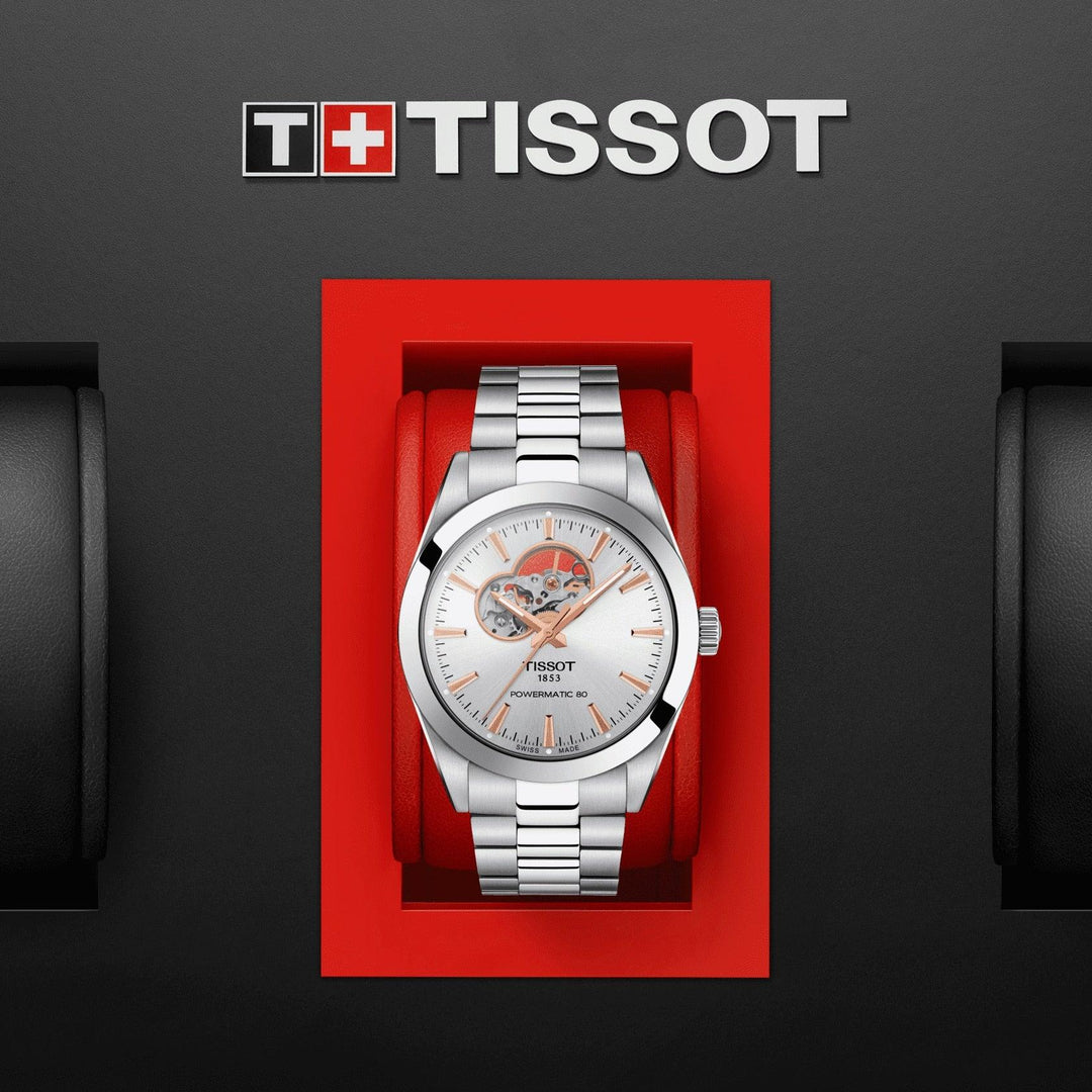 Tissot orologio Gentleman Powermatic 80 Open Heart 40mm argento automatico acciaio T127.407.11.031.01 - Capodagli 1937