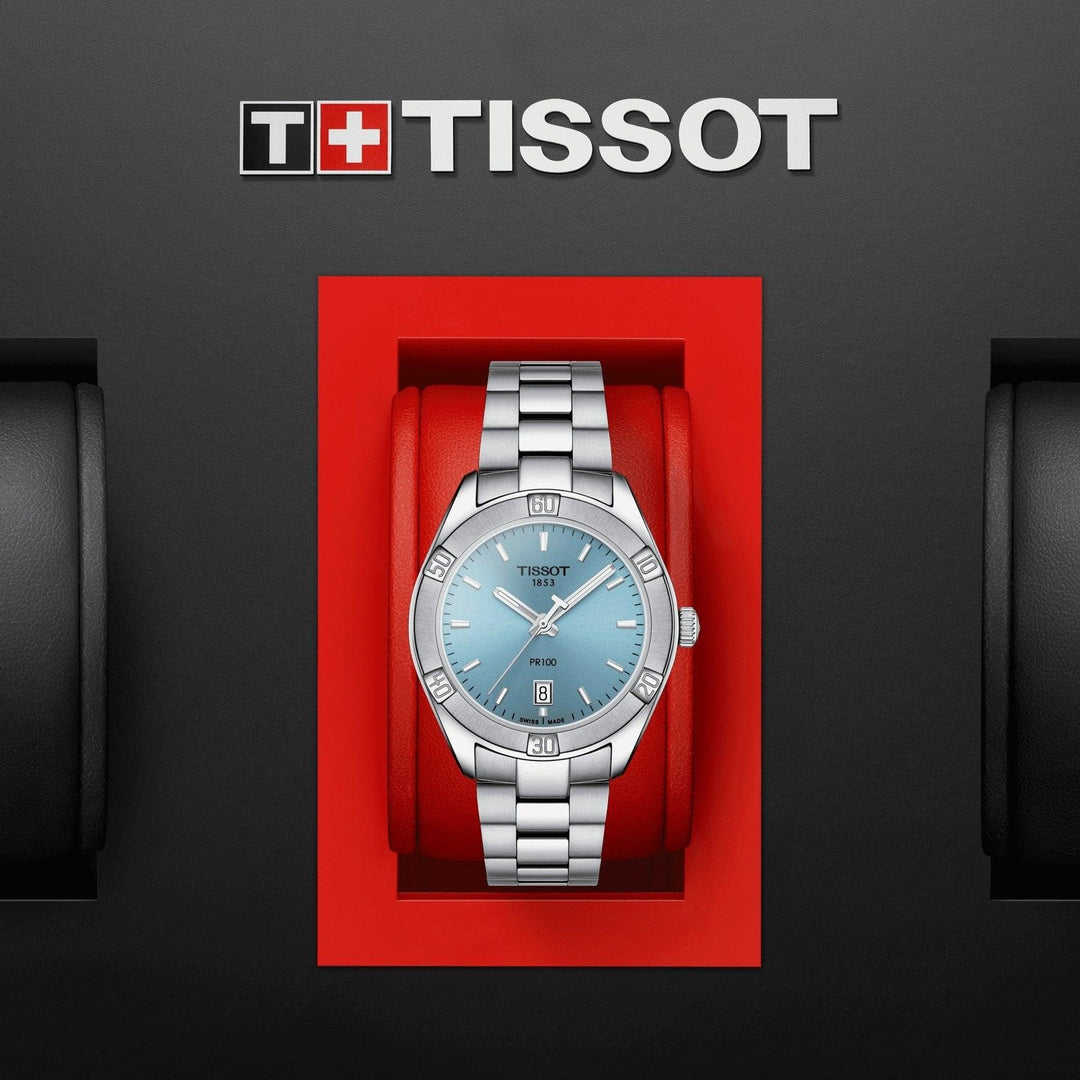 Tissot orologio PR 100 Lady Sport Chic 36mm azzurro quarzo acciaio T101.910.11.351.00 - Capodagli 1937